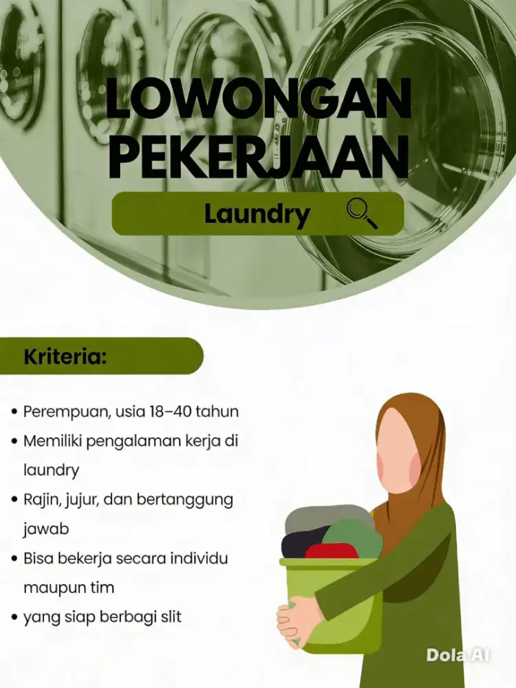 Dibutuhkan segera karyawan laundry