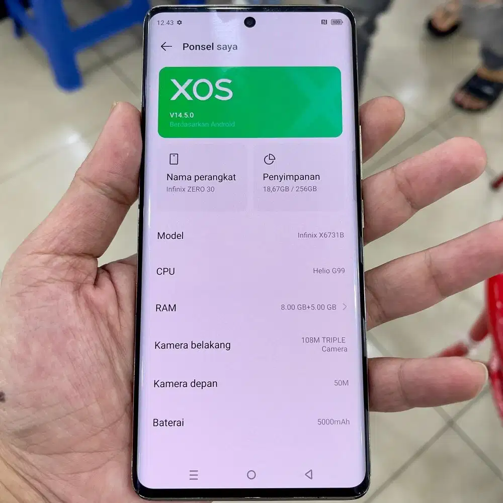 Infinix zero 30 ram 8 / 256 unit aja