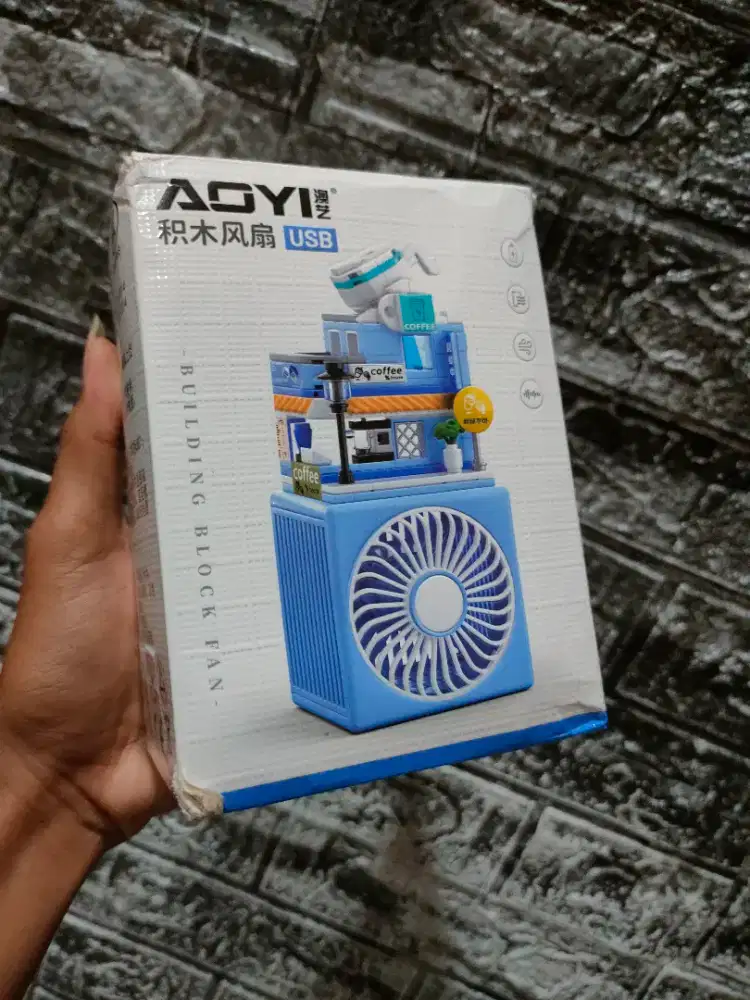 Kipas mini Portable bonus lego murah baru kencang bisa untuk hiasan