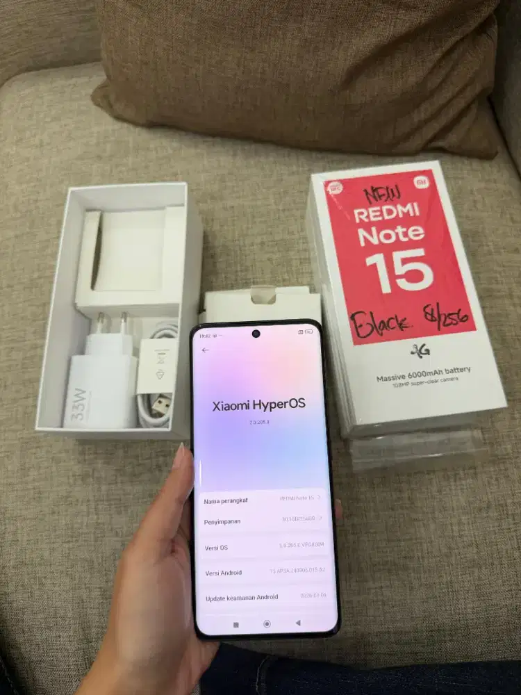 redmi note 15 4g 8/256 likenew