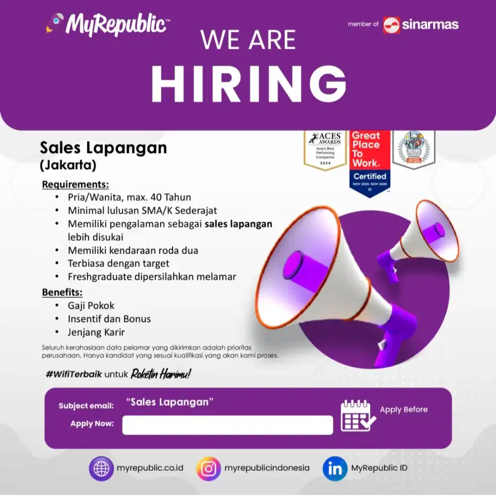 Lulusan SMA SMK - Ayo Gabung Wifi MyRepublic