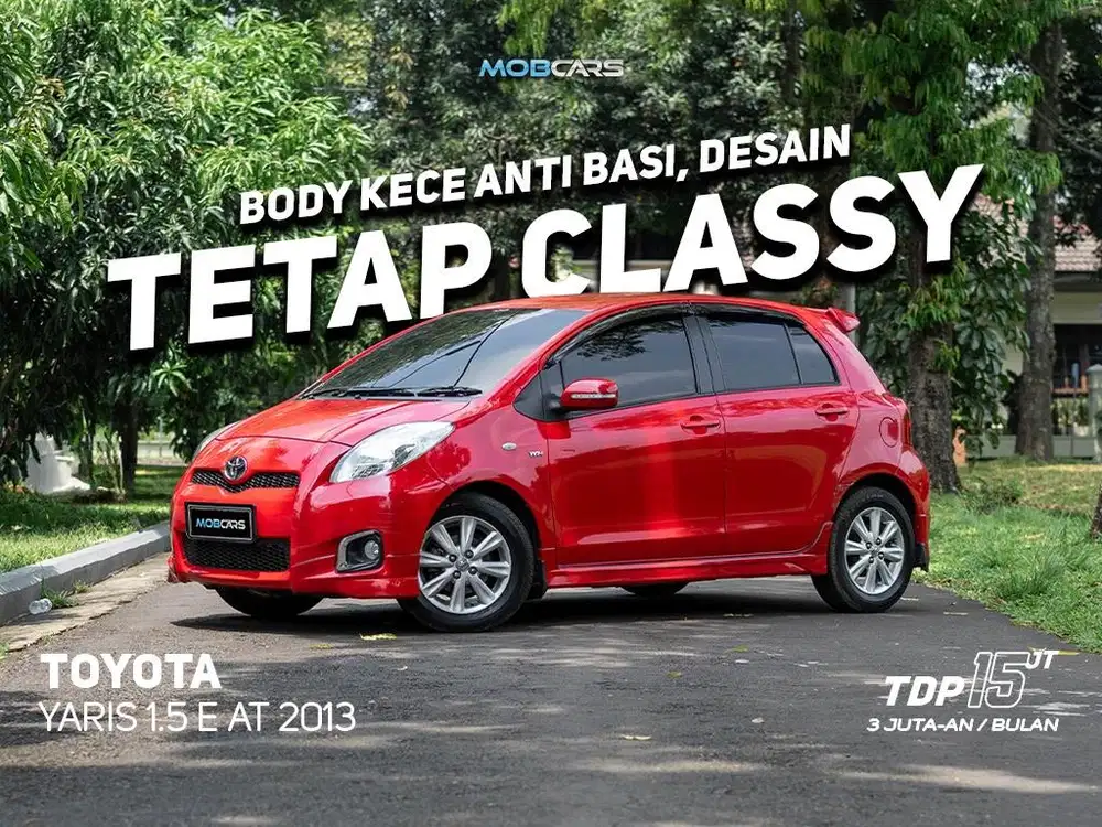 KM LOW YARIS E AT 2013 HATCHBACK TOYOTA AUTOMATIC MERAH