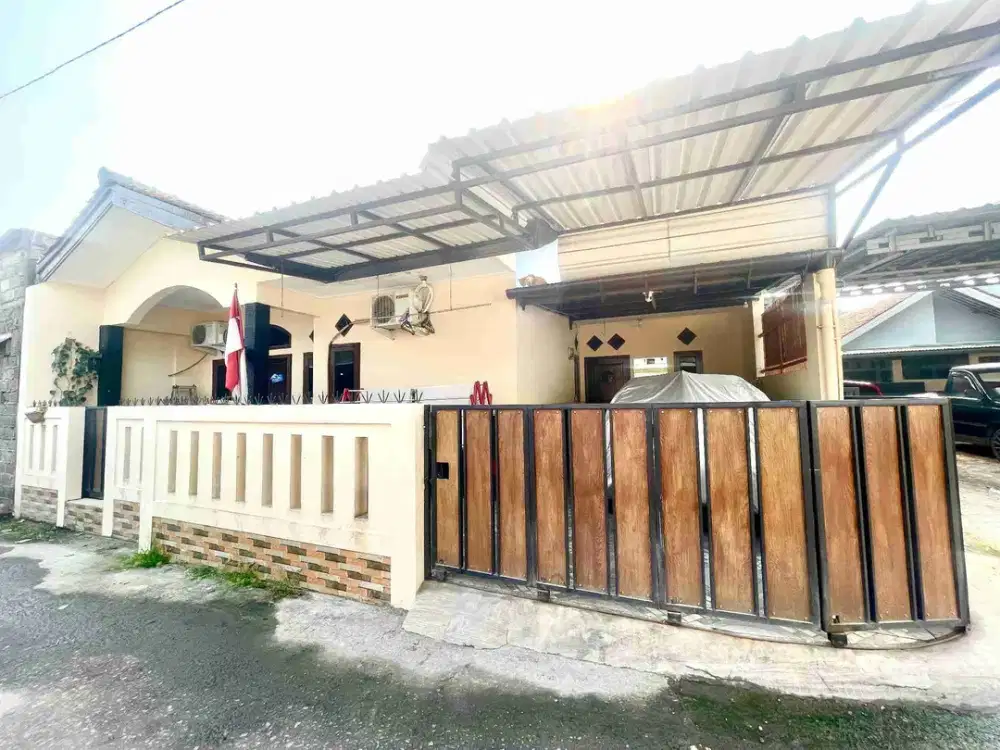 Dijual rumah 1 lantai posisi hoek carport luas akses galaxy di jakasetia bekasi selatan