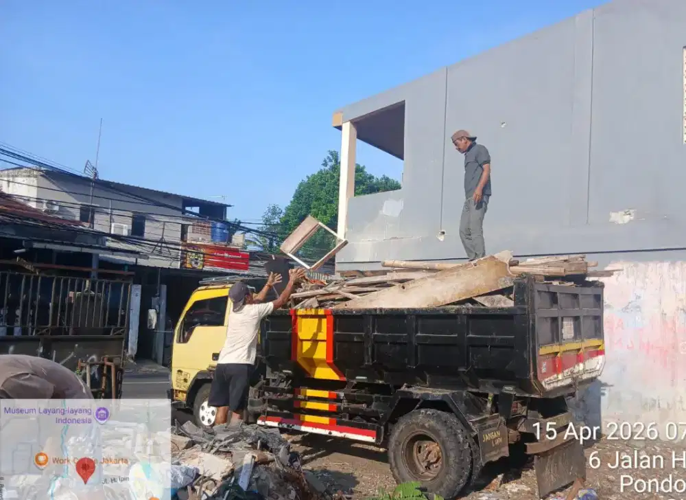 jasa buang sampah barang bekas dan puing jual urugan