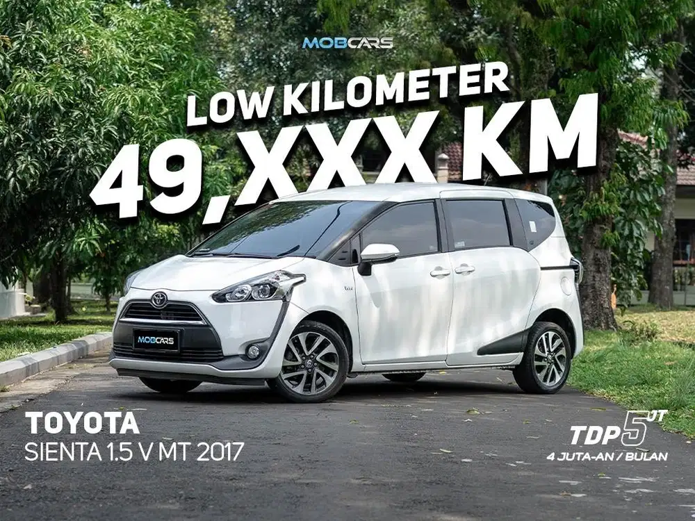 KM LOWW SIENTA V MT 2017 MPV TOYOTA PUTIH RARE