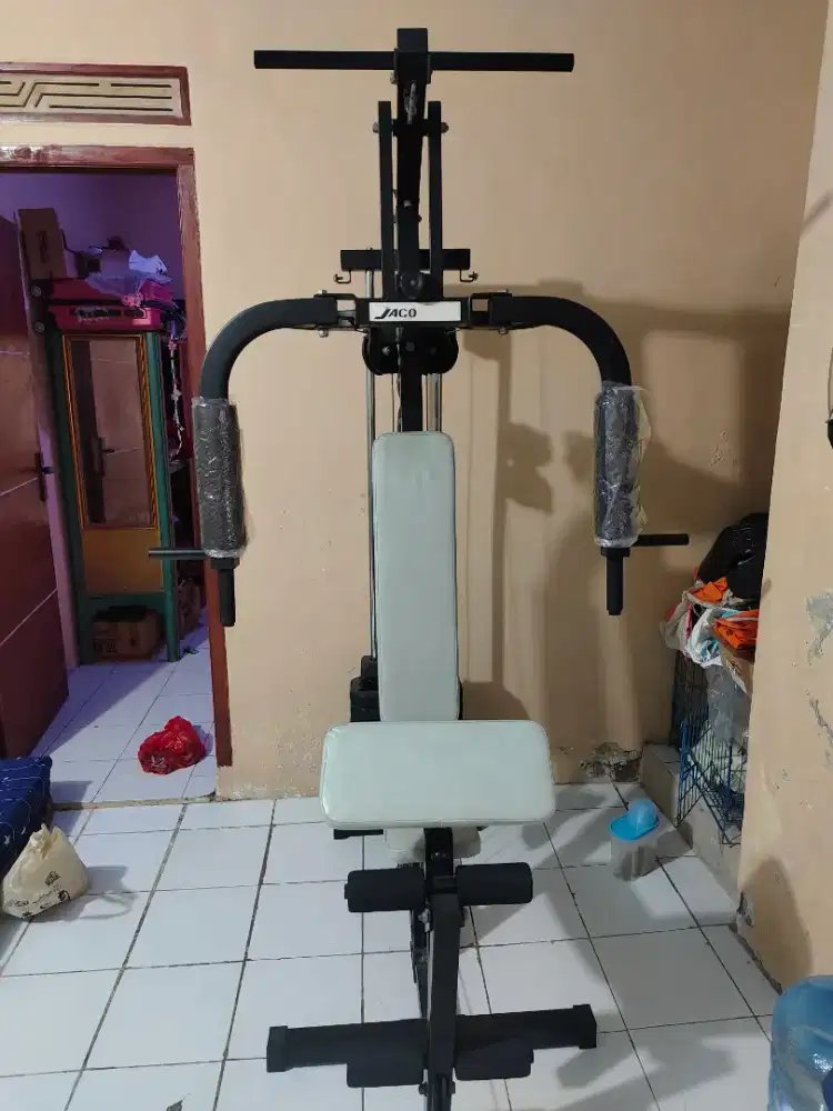 Alat fitnes merek JACO berat beban 50KG bahan tebal baguss siap pakai