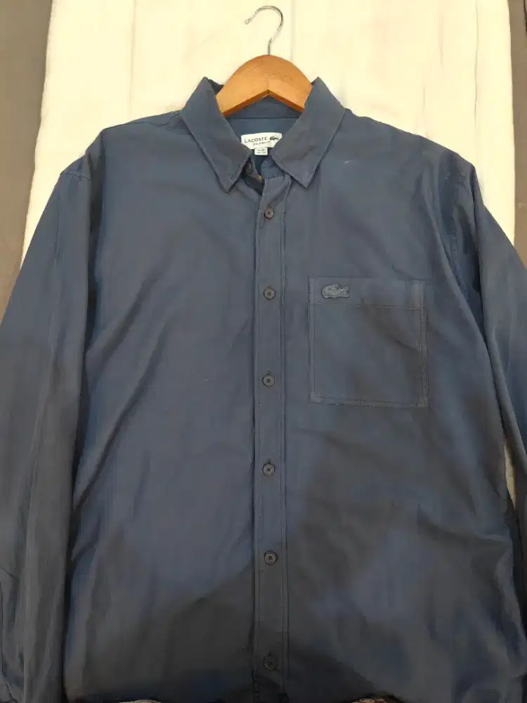 Kemeja Lacoste S/M Biru Blue 75 x 55 cm Like New
