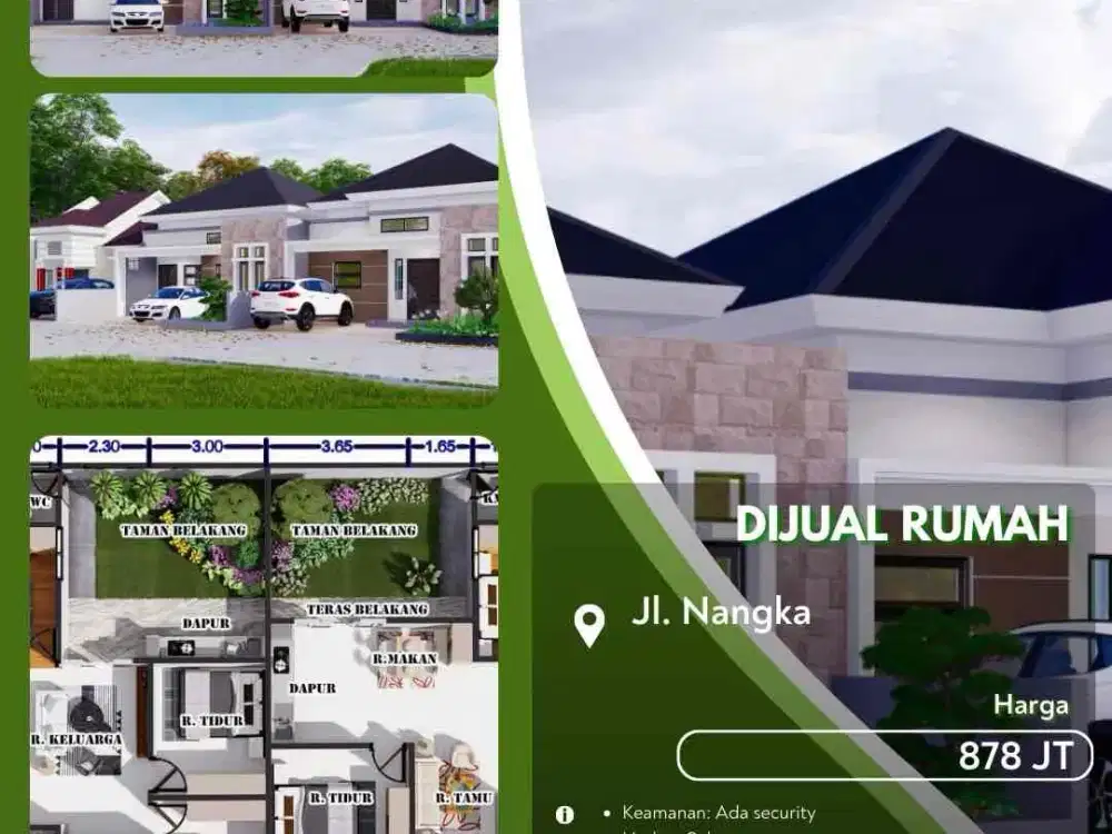 Dijual Rumah Baru Jalan Nangka Pekanbaru Kota!