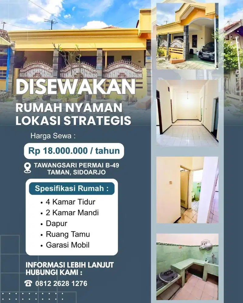 DISEWAKAN RUMAH KONTRAKAN NYAMAN, SIAP HUNI - LOKASI STRATEGIS !