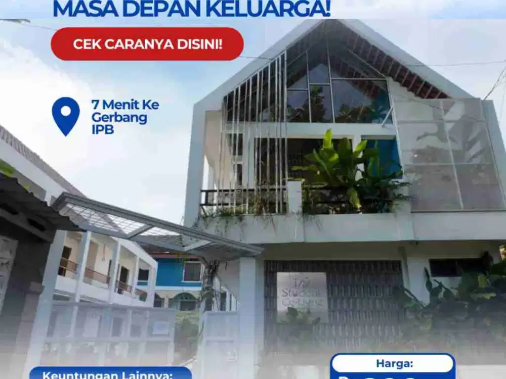 Jual Apartkost/Kamar Kost Ready Stock Sudah tersewa Ring 1 IPB Bogor