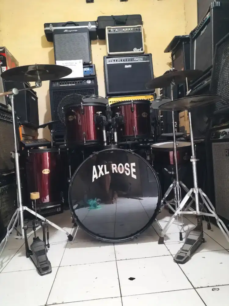 Drum AXL rose lengkap Cymbal