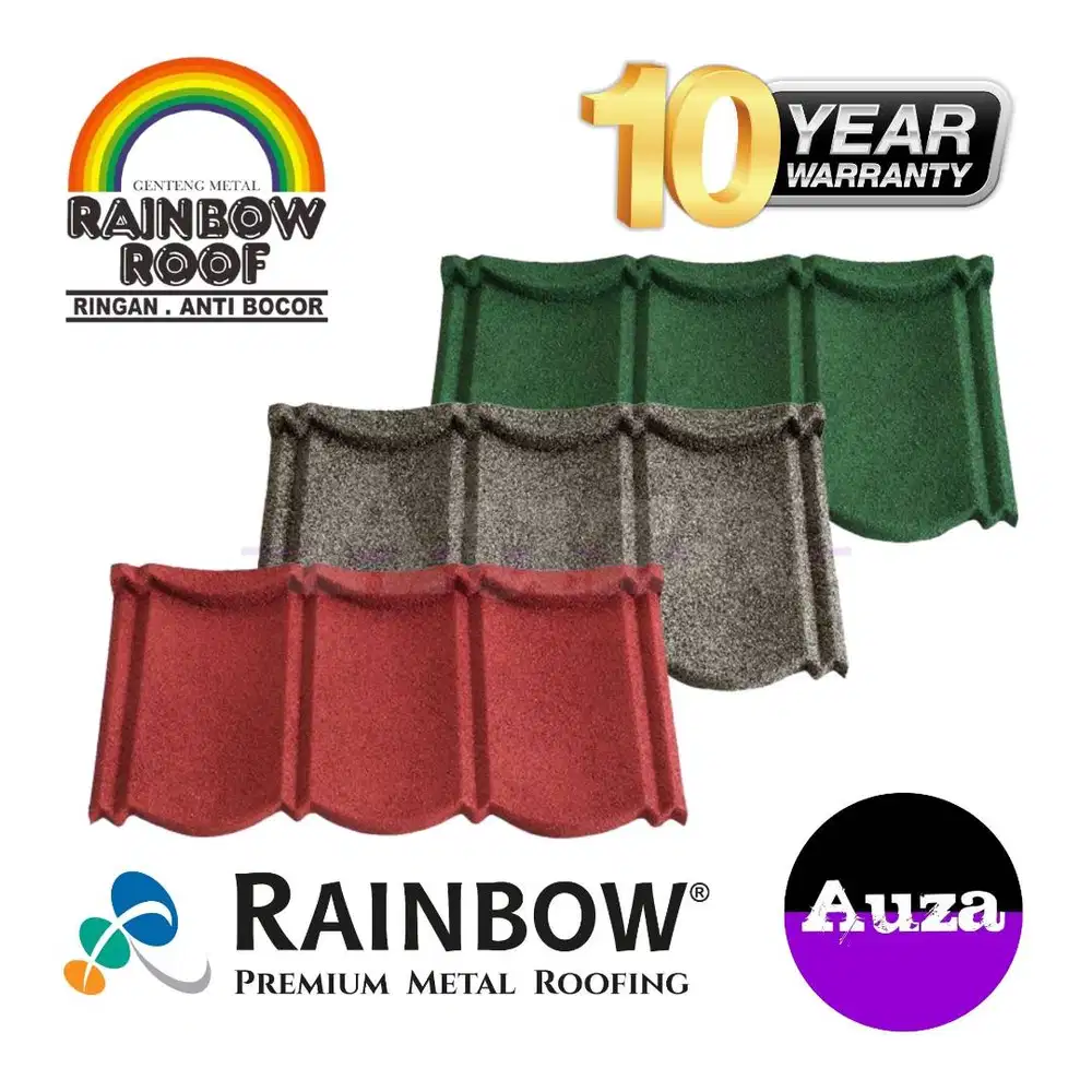Genteng Metal Pasir Premium 1x3 | Rainbow Grande Stone-Coated Metal