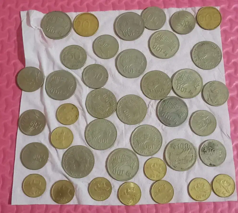 UANG KOIN KUNO PECAHAN 50 PERAK&100 PERAK