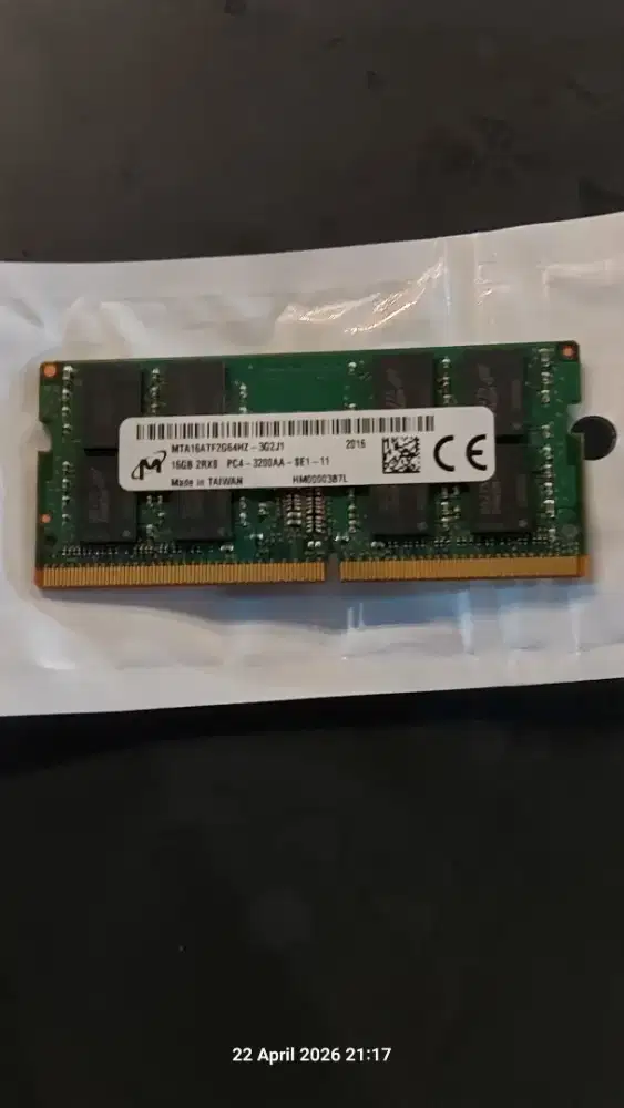 Ram Memory Micron DDR4 16GB 3200Mhz PC25600