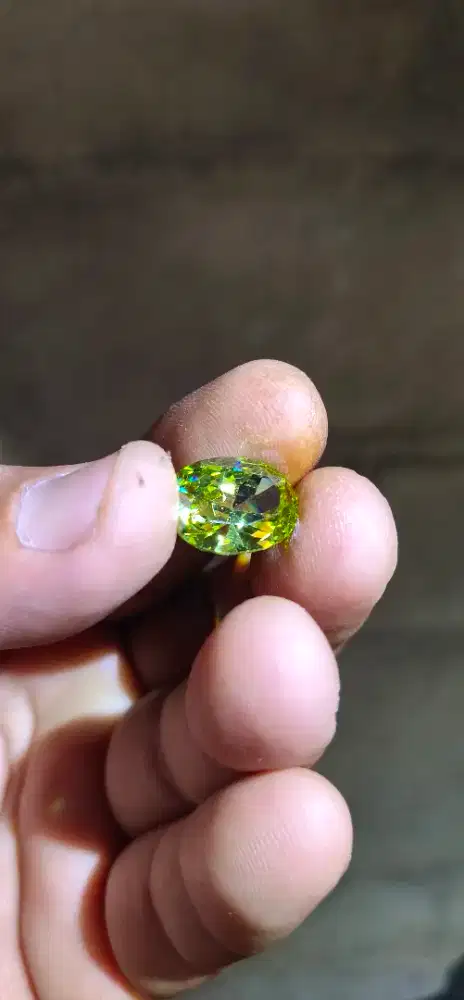 Natural PERIDOT Stone Origin Pakistan Dim 16X12X7mmX15Cts , Clean HQ