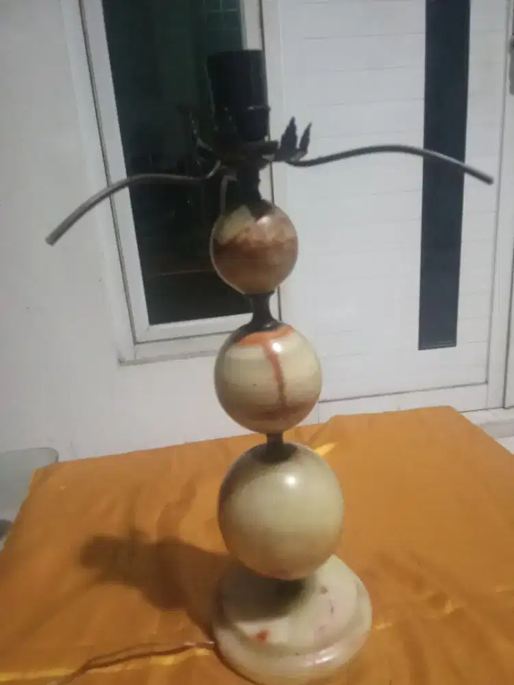 Lampu marmer T 43 cm berat 3.5 kg