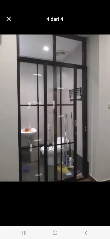 Partisi kusen aluminium spt foto T250cm L200cm harga 4,9 jt dg pasang