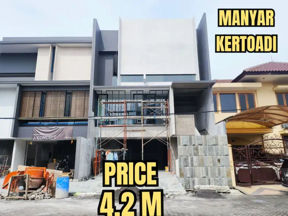 ‼️MEWAH GRESS‼️RUMAH BARU di MANYAR KERTOADI JALAN UTAMA. DEKAT KLAMPIS, MERR, SEMOLOWARU, NGINDEN, KERTAJAYA, DHARMAHUSADA, GALAXY MALL, ITS, UNAIR,