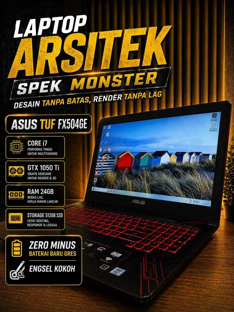 ASUS TUF FX504GE i7 RAM 24GB -Zero Minus- Medan Area