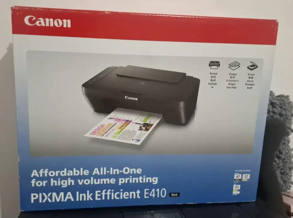 Printer canon pixma ink efficient E410 black