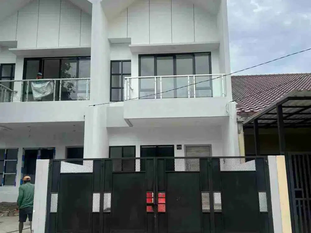 Rumah Baru Industrial Design Row Jalan 2 Jalur Villa Melati Mas Serpong
