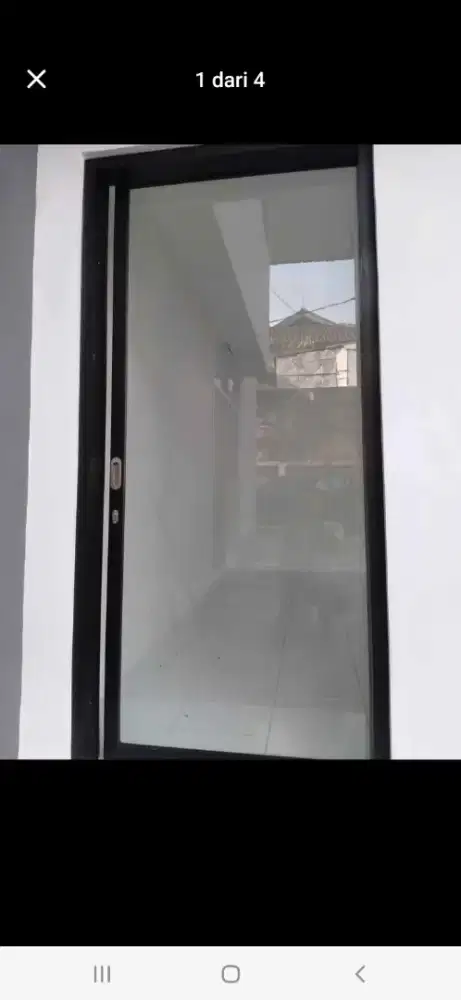 Pintu geser aluminium T210cm L90cm harga dg pasang 2,3 jt/unit