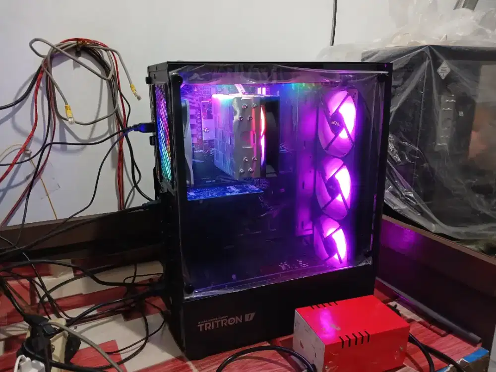 1set PC Amd Ryzen 5 5500 ram 16gb ssd 500gb Hdd 500gb Vga 4gb ddr5