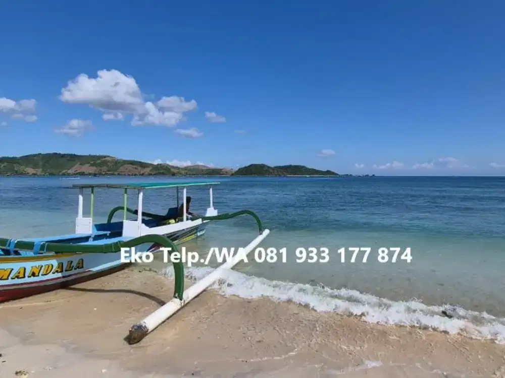 Tanah MURAH Tepi Pantai di Gili Asahan Lombok View Sunset + Gunung Agung Bali