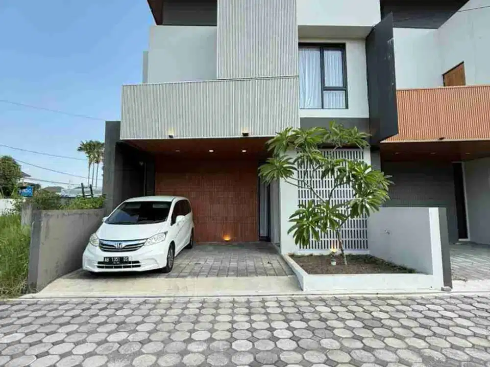 RUMAH MEWAH KONTEMPORER KEKINIAN MODERN 2 LANTAI DALAM CLUSTER 8 UNIT DI PURWOMARTANI