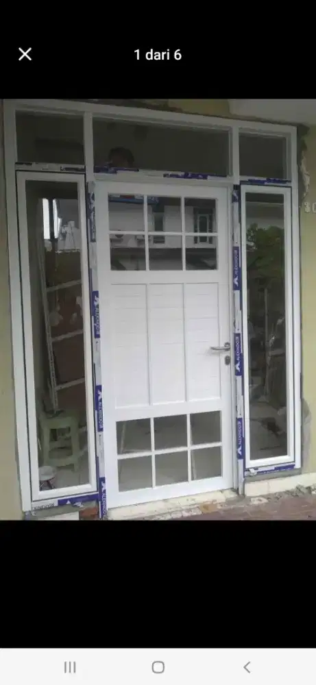 Kusen pintu jendela aluminium 1 paket spt foto harga dg pasang 5,7 jt