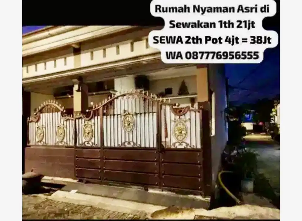 SEWA RUMAH KONTRAKAN RUNGKUT MEDAYU DISKON 4jt SEWA 2th