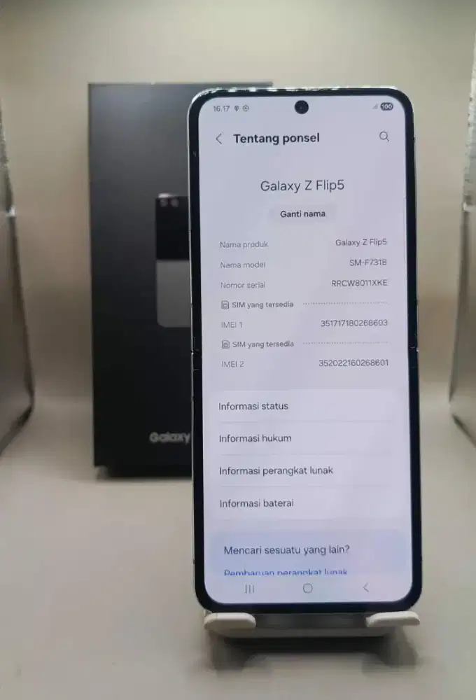SAMSUNG Z FLIP 5 5G RAM 8/512GB ORIGINAL SEIN MULUS NORMAL FULLSHET