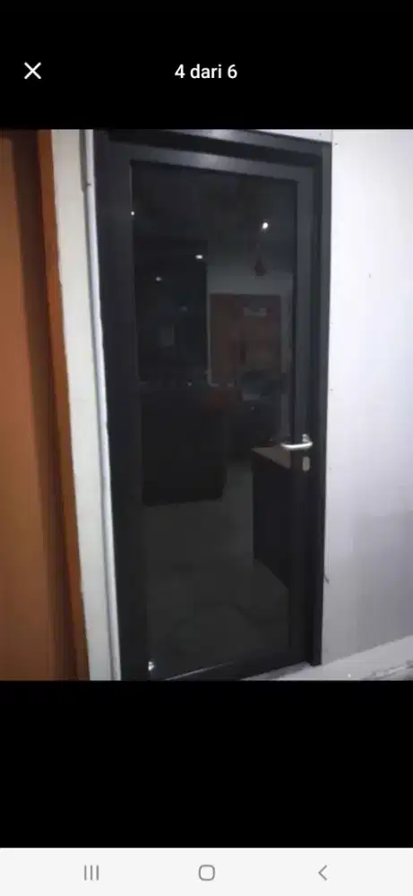 Pintu aluminium kaca rayban swing T210cm L100cm max,hrg dg psg 2,1 jt