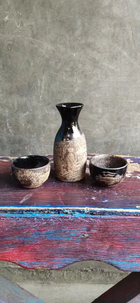 (WAJIB Transaksi Offline)Set Sake Jepang Vintage Year 1850