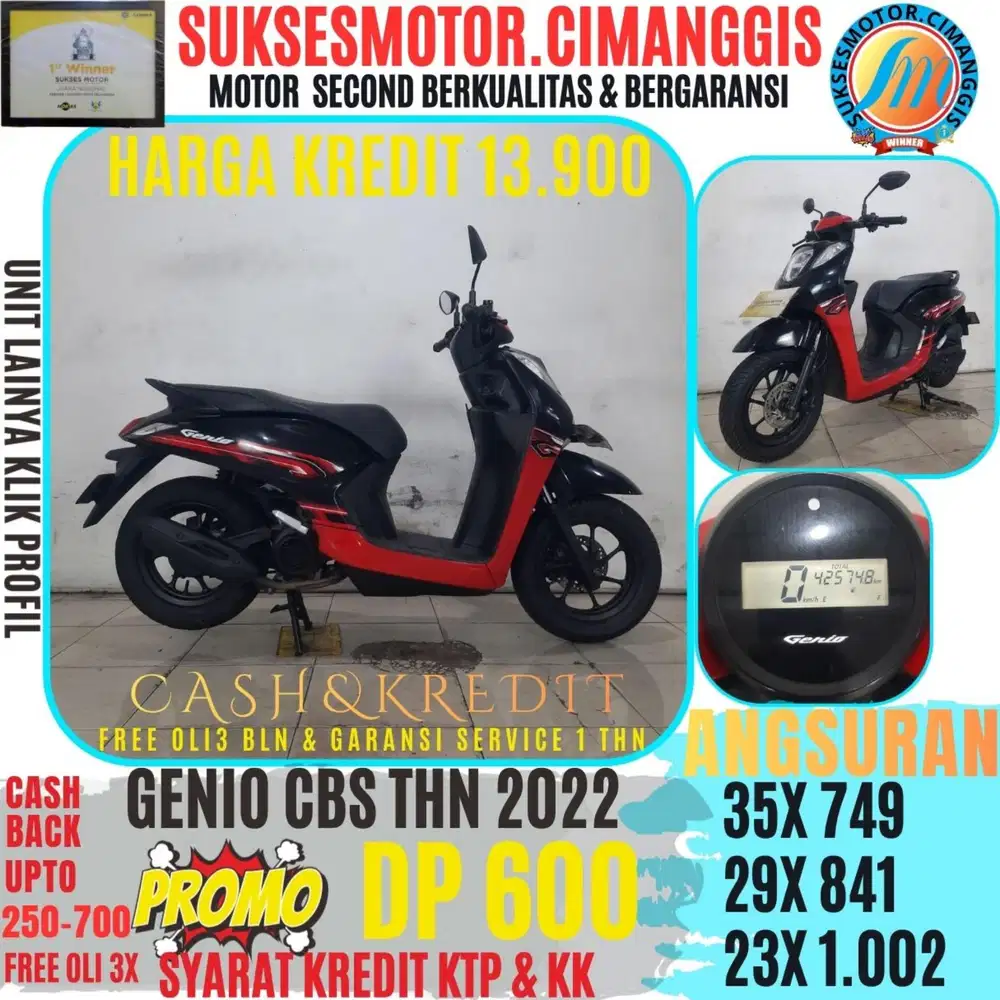 GENIO CBS PROMOTERMURAH CASHBACK UPTO700RBU FREEOLI3X BERGARANSI