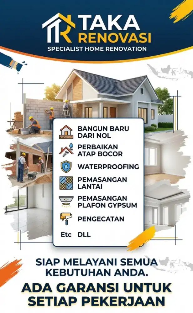 Melayani jasa renovasi Rumah dan Bangun Baru dari Nol