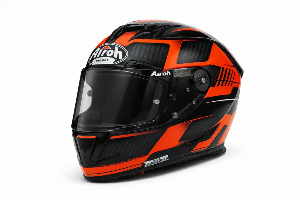 Airoh Full Face Helmet (Black Orange)