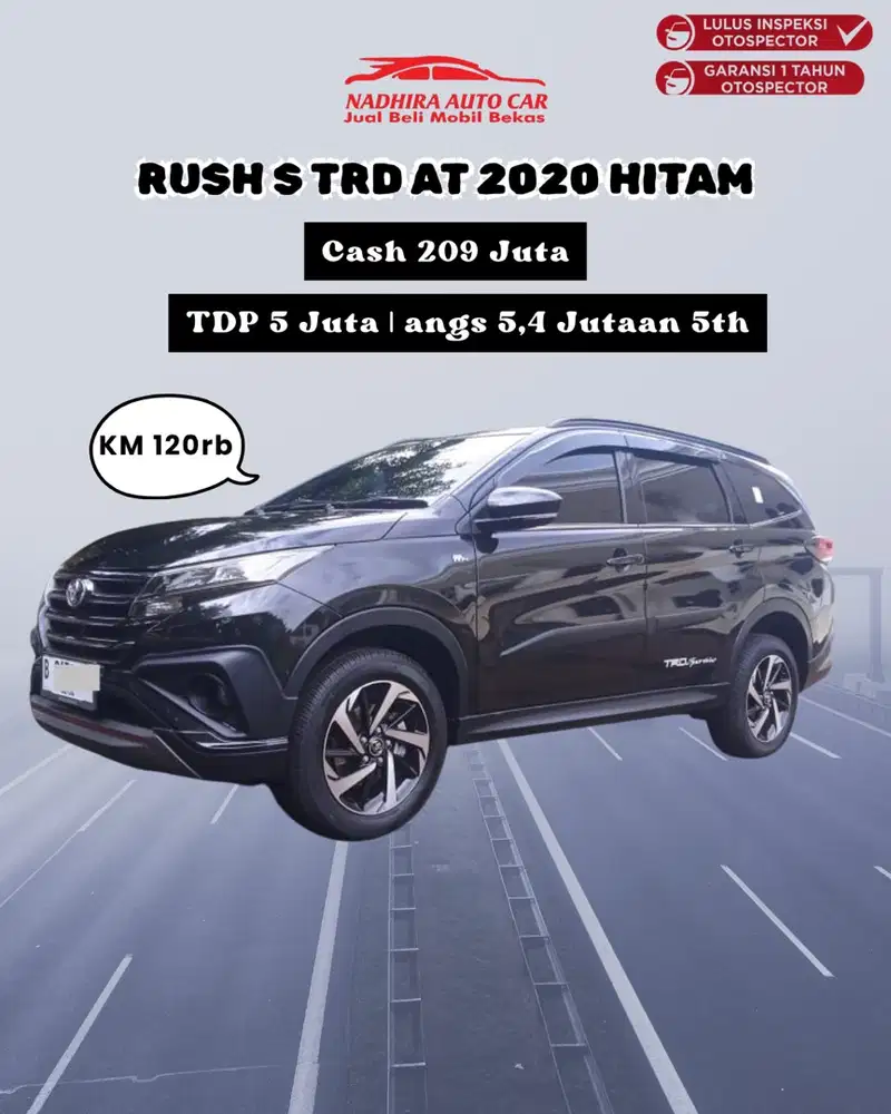 DP 5 Juta Rush S TRD AT 2020 Hitam