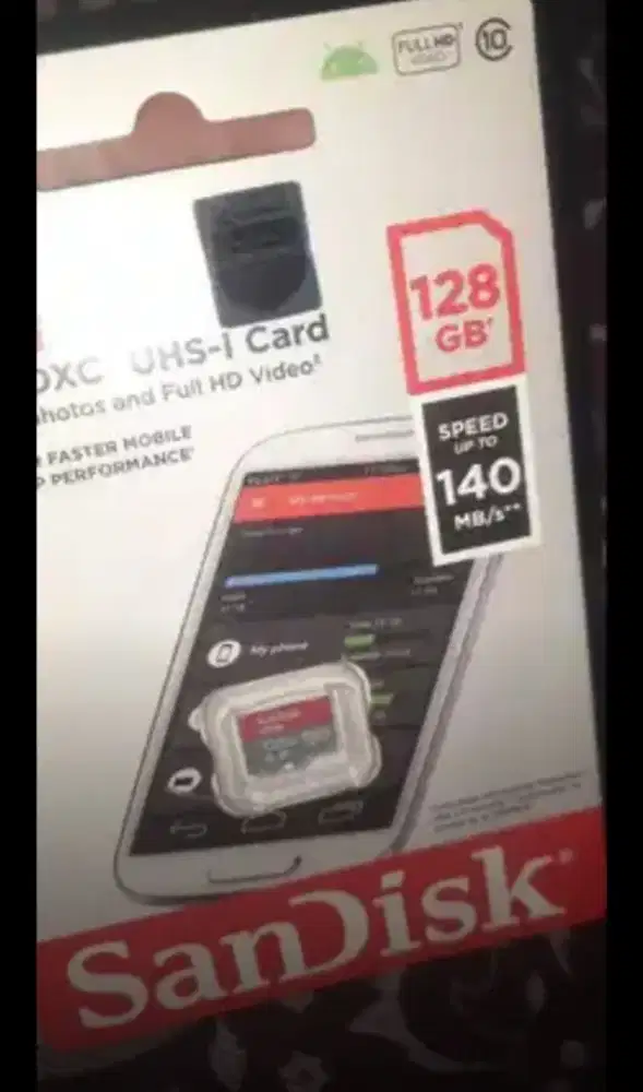 Sandisk ultra merah 128 gb ori