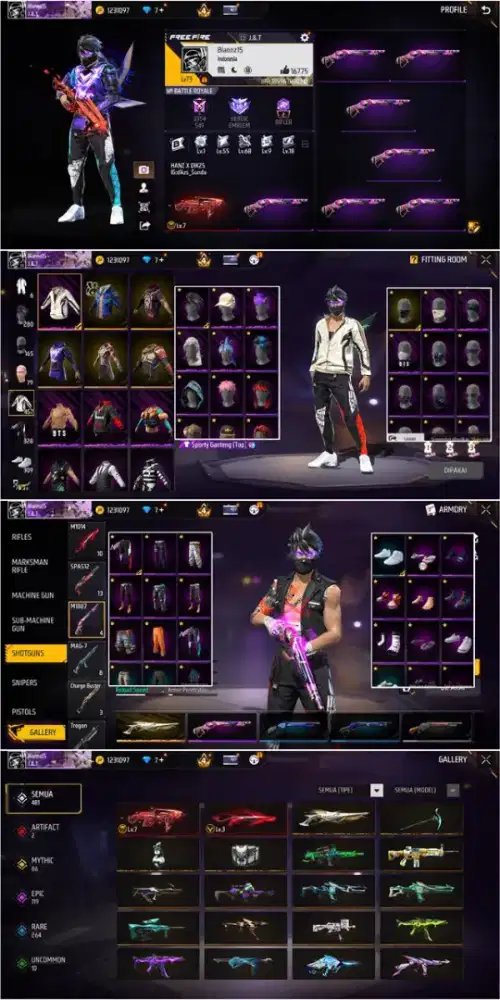 jual akun ff amanh di jamin ok dah