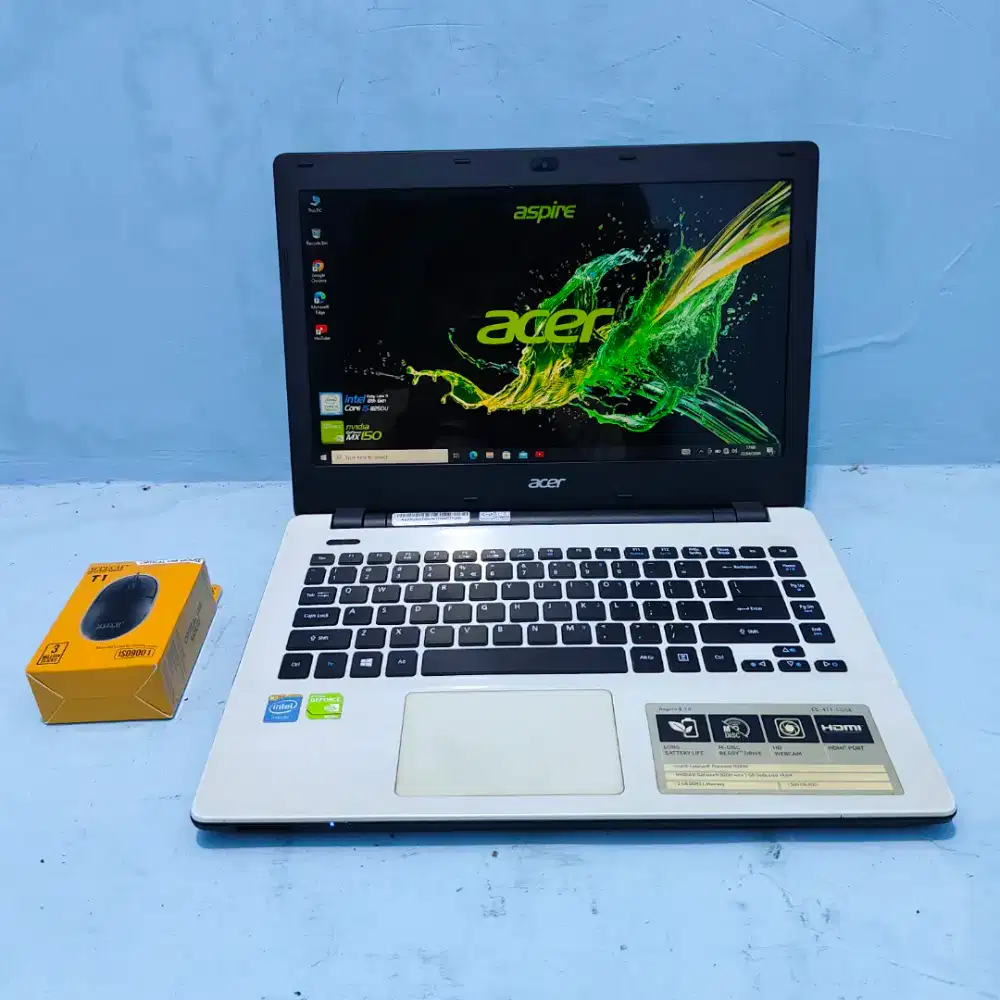 Laptop Gaming Acer Aspire Slim Ram 8GB Dual VGA bonus Mouse Baru