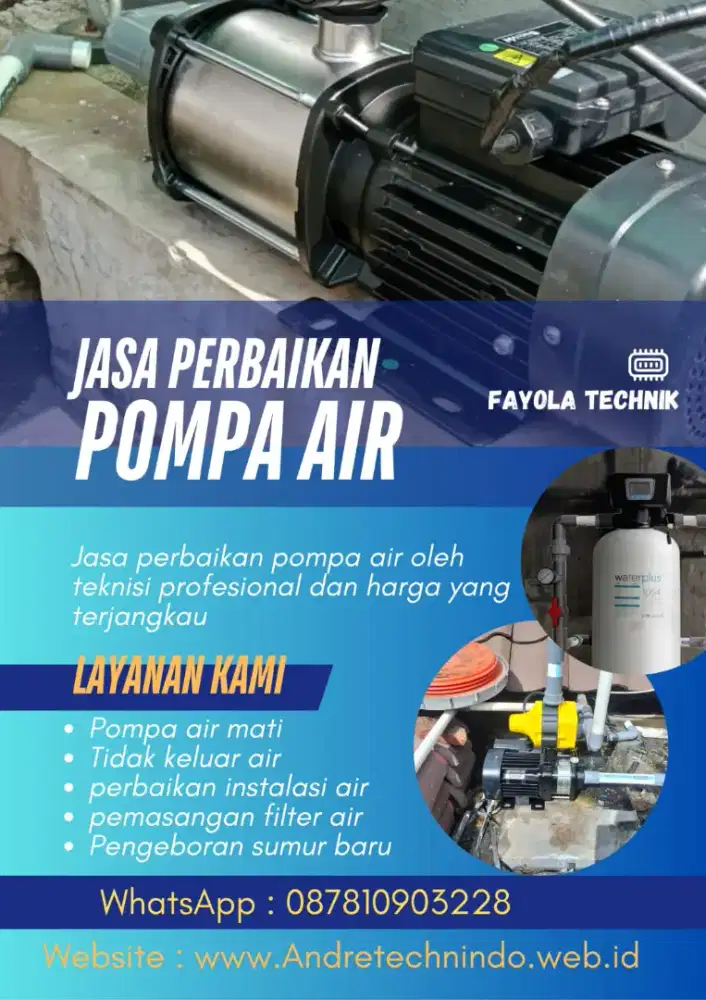 jasa tukang service pompa air dan sumur bor