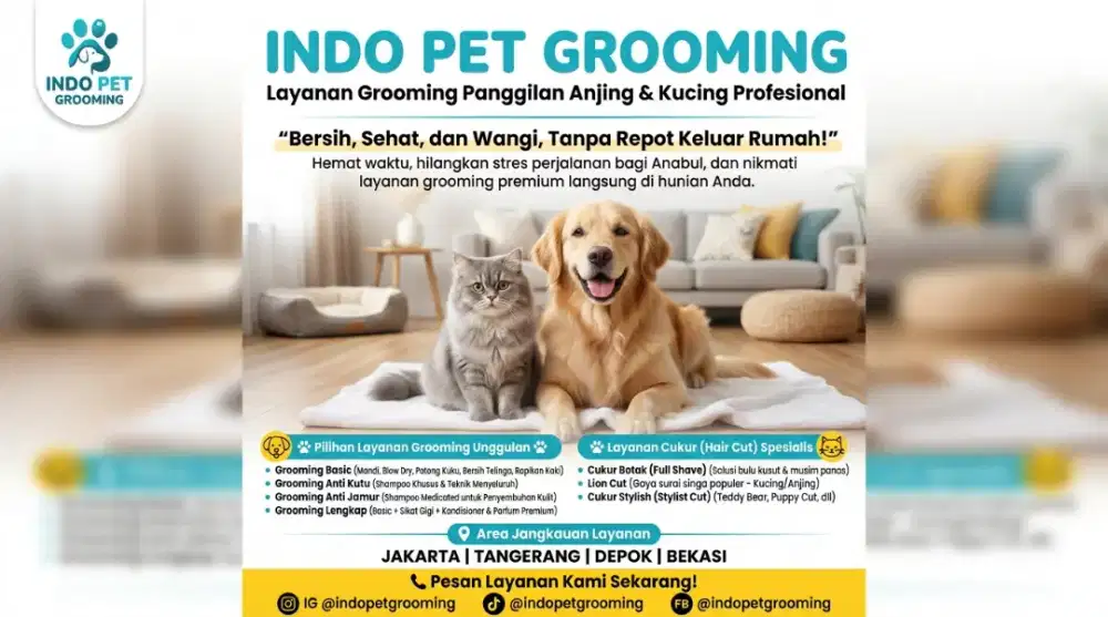 Grooming home service cat&dog_terdekat