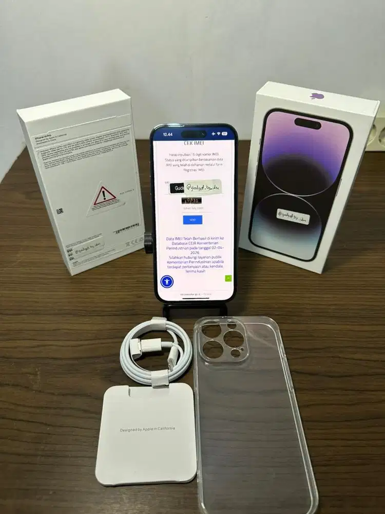 iPhone 14 Pro Beacukai 128GB Dual SIM Fisik BH 100% Asli