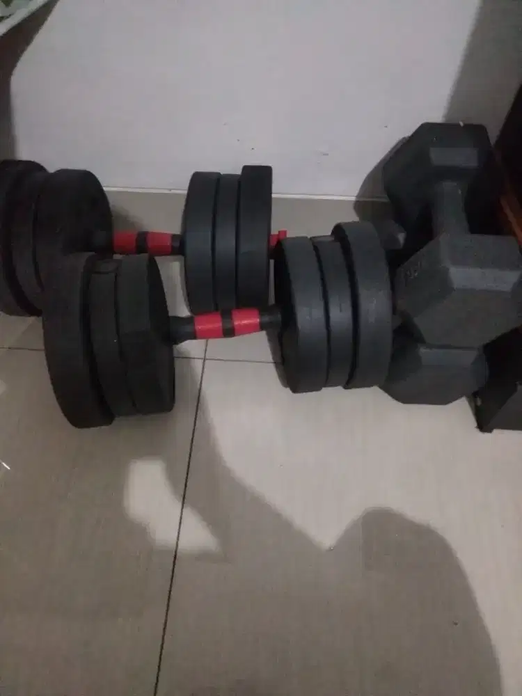Set dumbbell dan Dumbbell Hexagonal