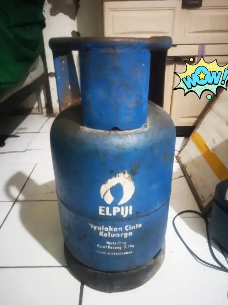 Dijual : Satu Tabung Gas Biru 12 kg ,Kosongan( Tanpa Isi Gas )