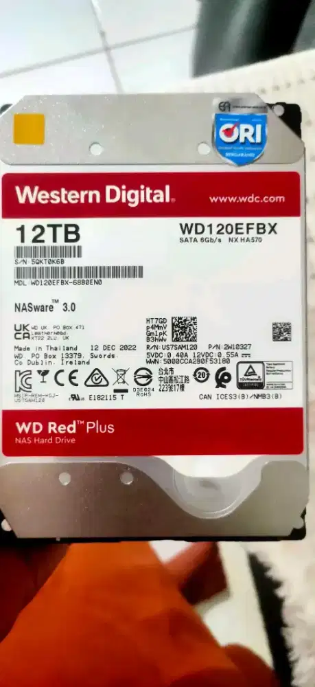 HDD NAS internal 12TB WD red plus