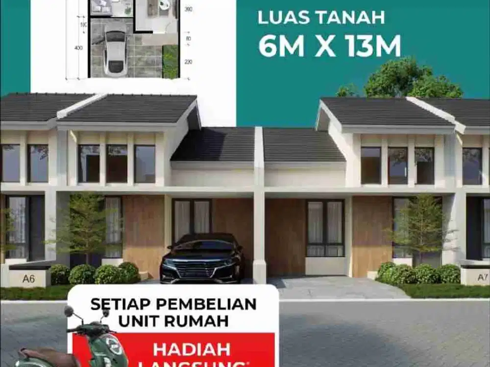 Dijual cepat rumah gratis motor