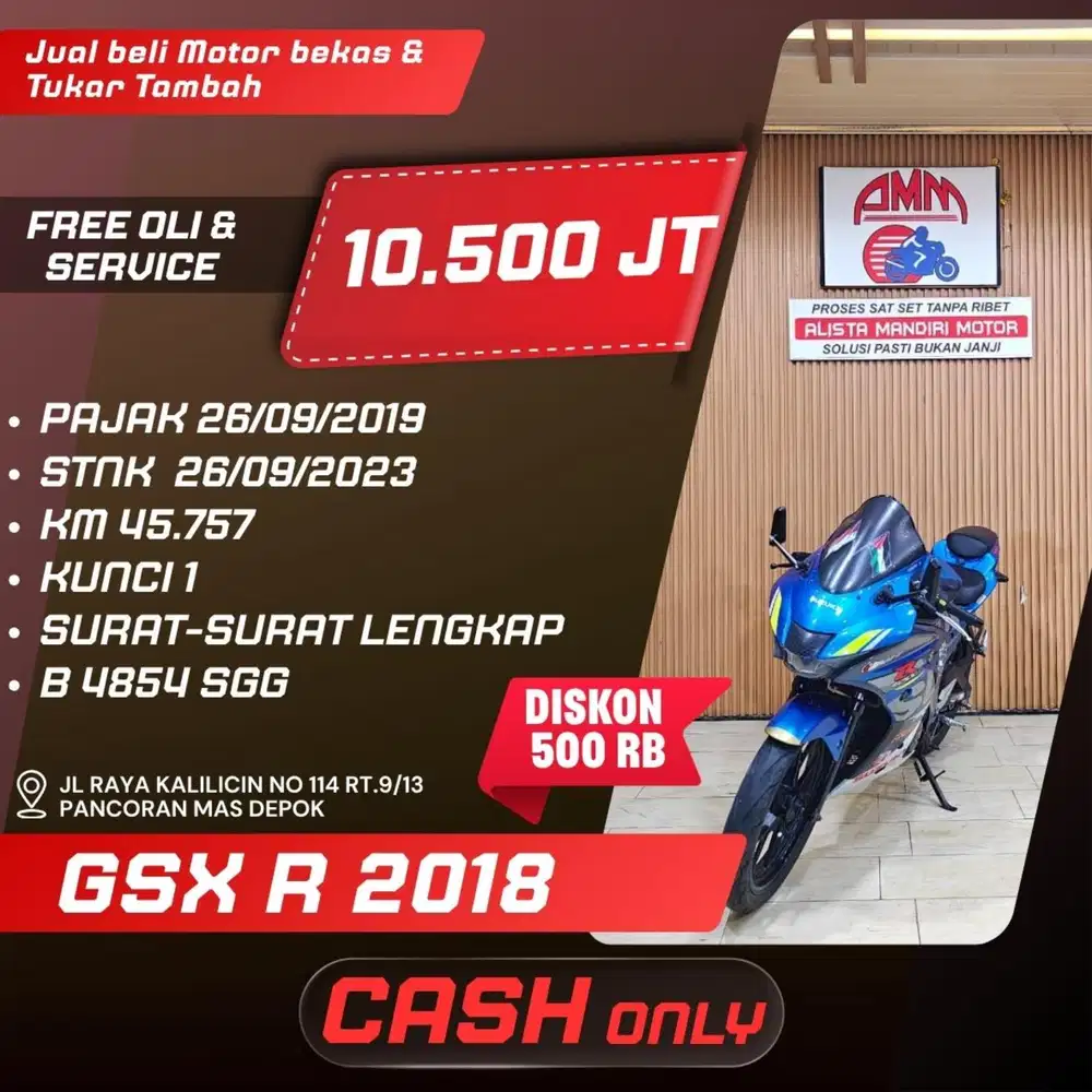 GSX 150 R 2018 CASH ONLY ALISTA