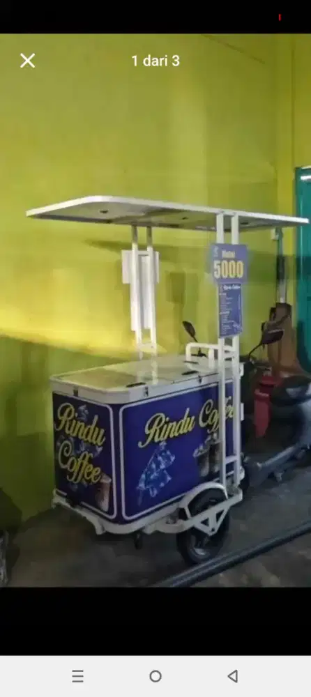 Rombong es kopi sepeda listrik